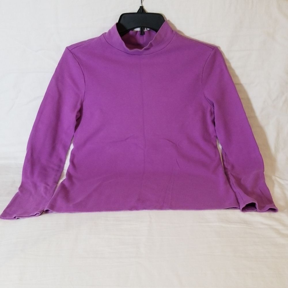 Westbound Cotton Long Sleeve Mock Turtleneck Size S